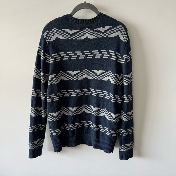 Hollister Mens Navy Blue Sweater Long Sleeves Knit Crew Neck - Picture 3 of 9